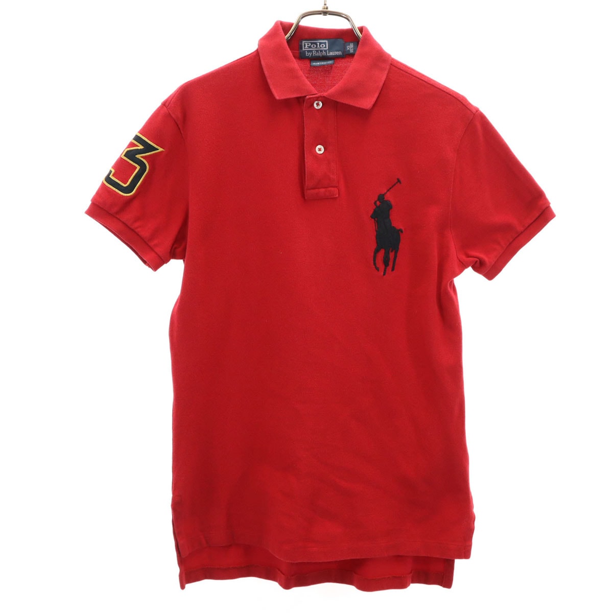 Polo by Ralph Lauren ポロバイラルフローレン ビッグポニー 半袖 ポロシャツ XS レッド 鹿の子地
