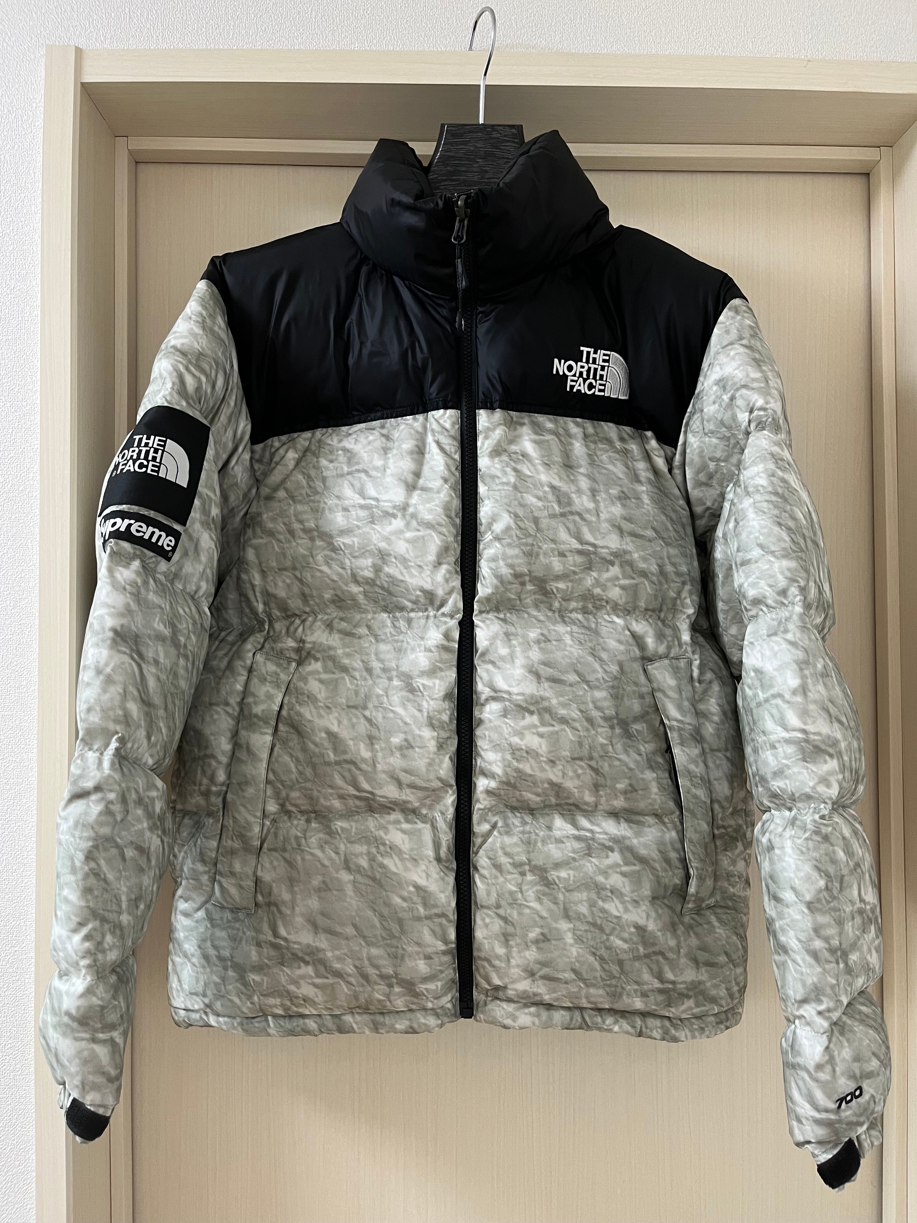 Supreme x The North Face Nuptse Jacket "White Paper Print"