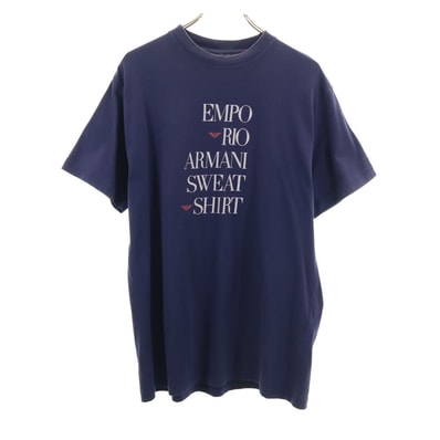 Emporio Armani エンポリオアルマーニ 日本製 半袖 Tシャツ F ネイビー