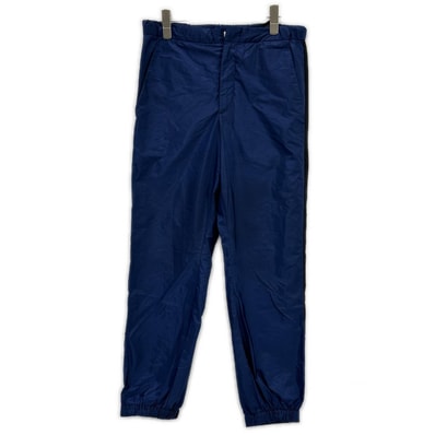 プラダ SPG60 18年 ブルー ナイロン サイドライントラックパンツ XS