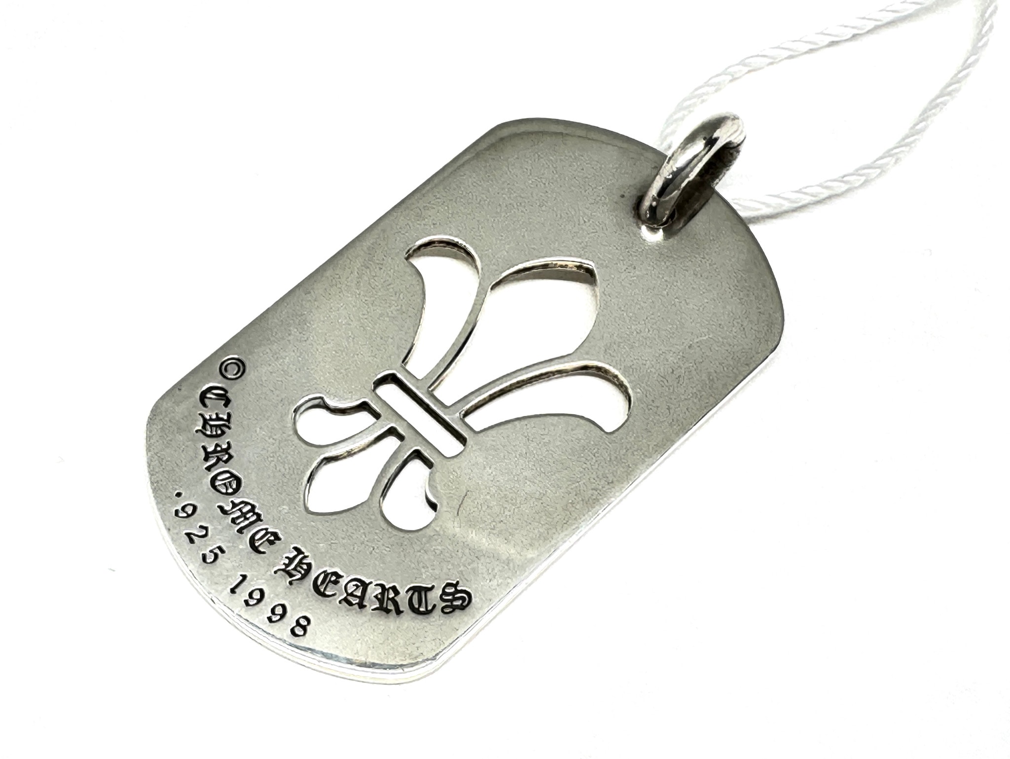 Chrome Hearts BS Fluer Large Dog Tag Charm "Silver"