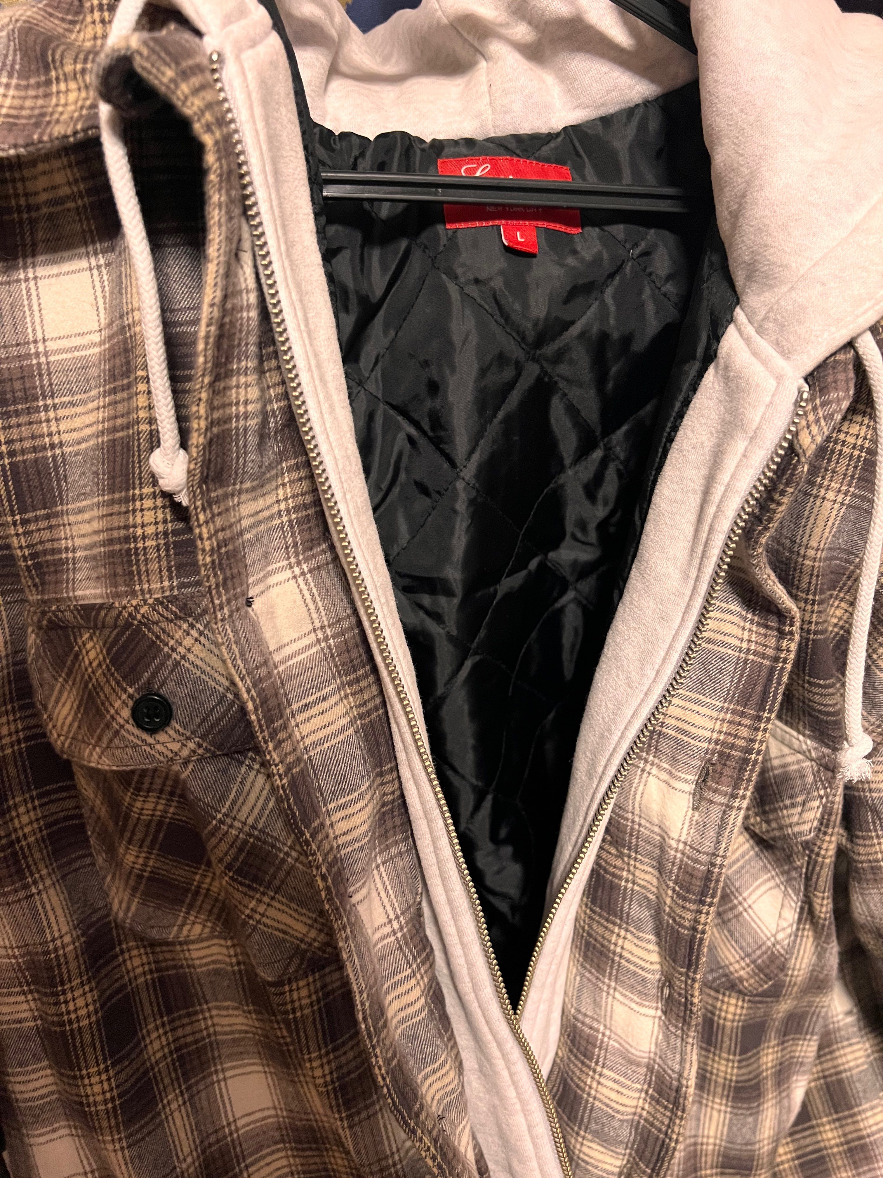 Supreme Hooded Flannel Zip Up Shirt "Brown"