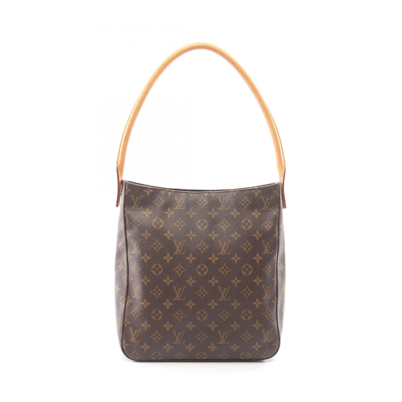 ルイ・ヴィトン LOUIS VUITTON ルーピングGM ショルダーバッグ バッグ PVCコーティングキャンバス レザー モノグラム レディース ブラウン系 M51145 【中古】