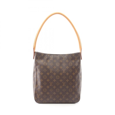 ルイ・ヴィトン LOUIS VUITTON ルーピングGM ショルダーバッグ バッグ PVCコーティングキャンバス レザー モノグラム レディース ブラウン系 M51145 【中古】