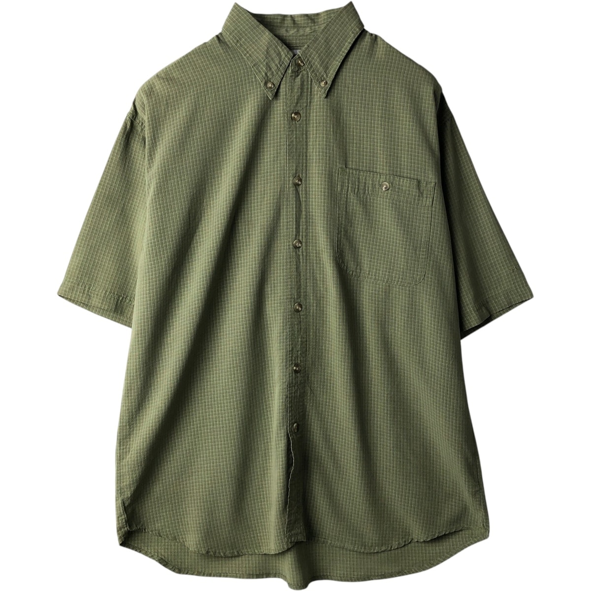 古着 コロンビア Columbia GRT チェック柄 ボタンダウン 半袖 ビスコースシャツ メンズL相当/eaa634348