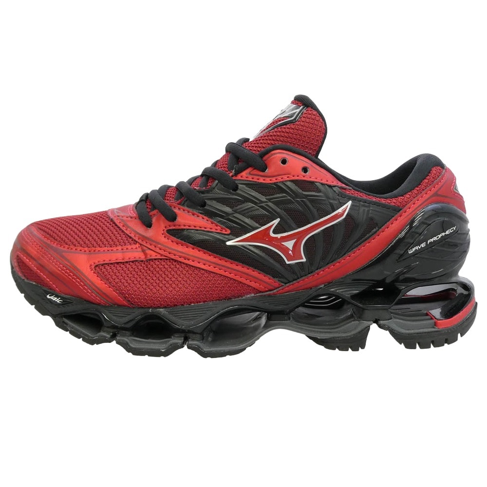 Mizuno ミズノ D1GA333706 Wave Prophecy LS ウェーブ プロフェシー スニーカー レッド系 ブラック系 25cm【極上美品】【中古】