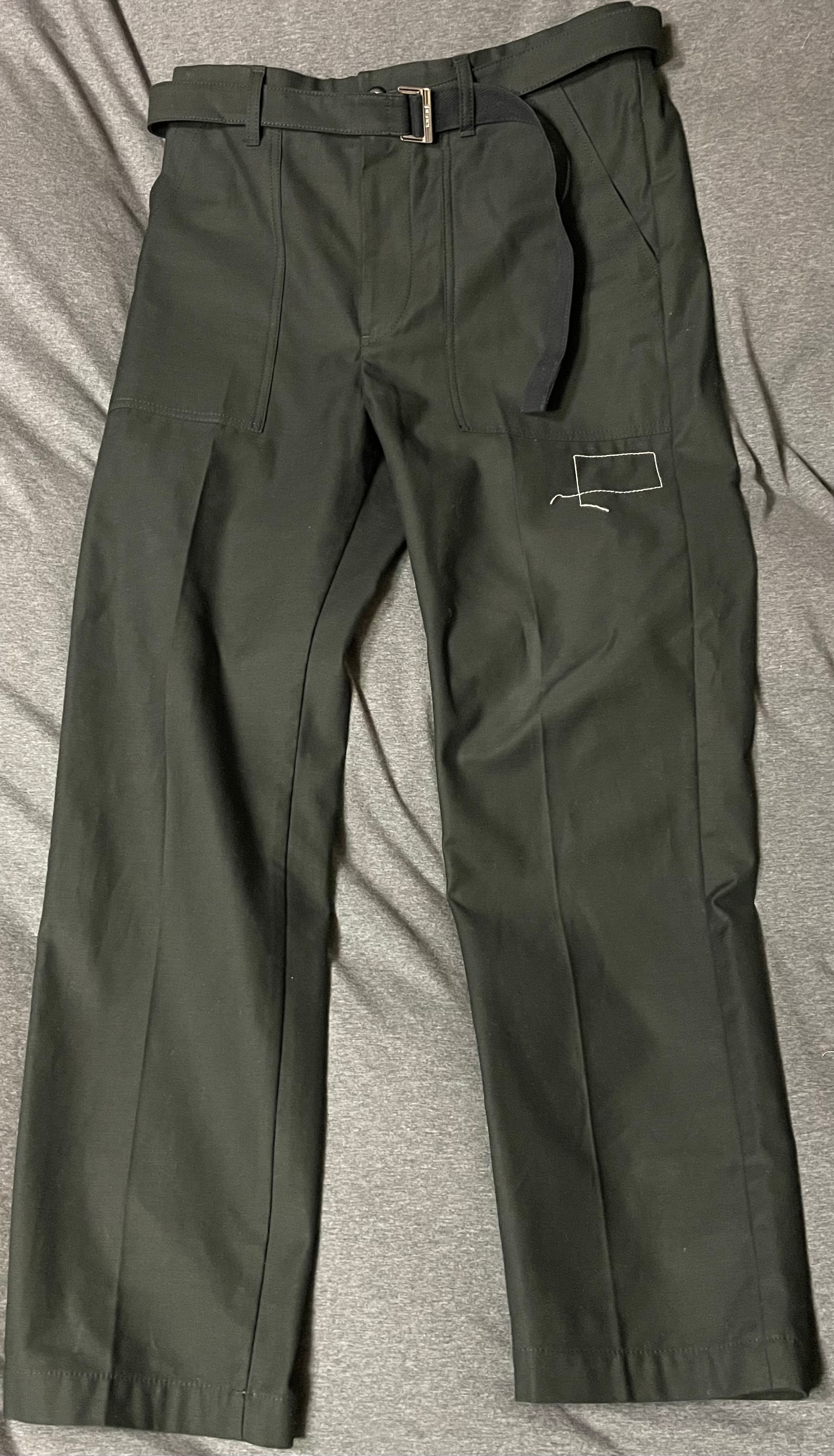 WTAPS x sacai Cotton Back Satin Pants 02 / Trousers / Cotton Back Satin "Black"