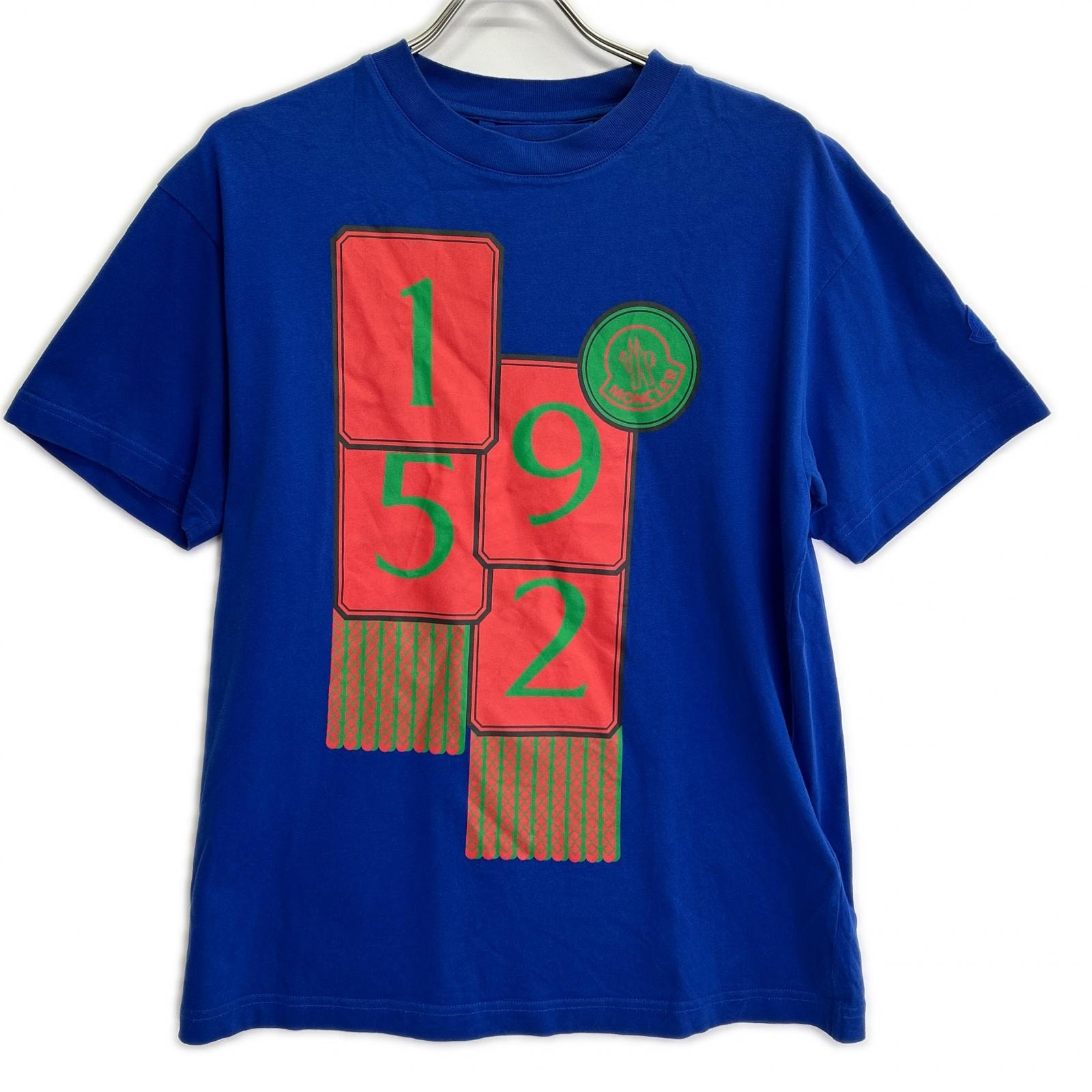 モンクレール 21年 ジーニアス ブルー グラフィックTシャツ XS