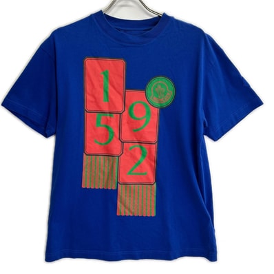 モンクレール 21年 ジーニアス ブルー グラフィックTシャツ XS