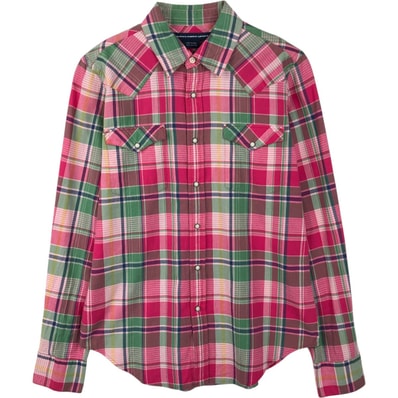 古着 ラルフローレン Ralph Lauren SPORT スポーツ チェック柄 長袖 ウエスタンシャツ レディースS相当/eaa655189