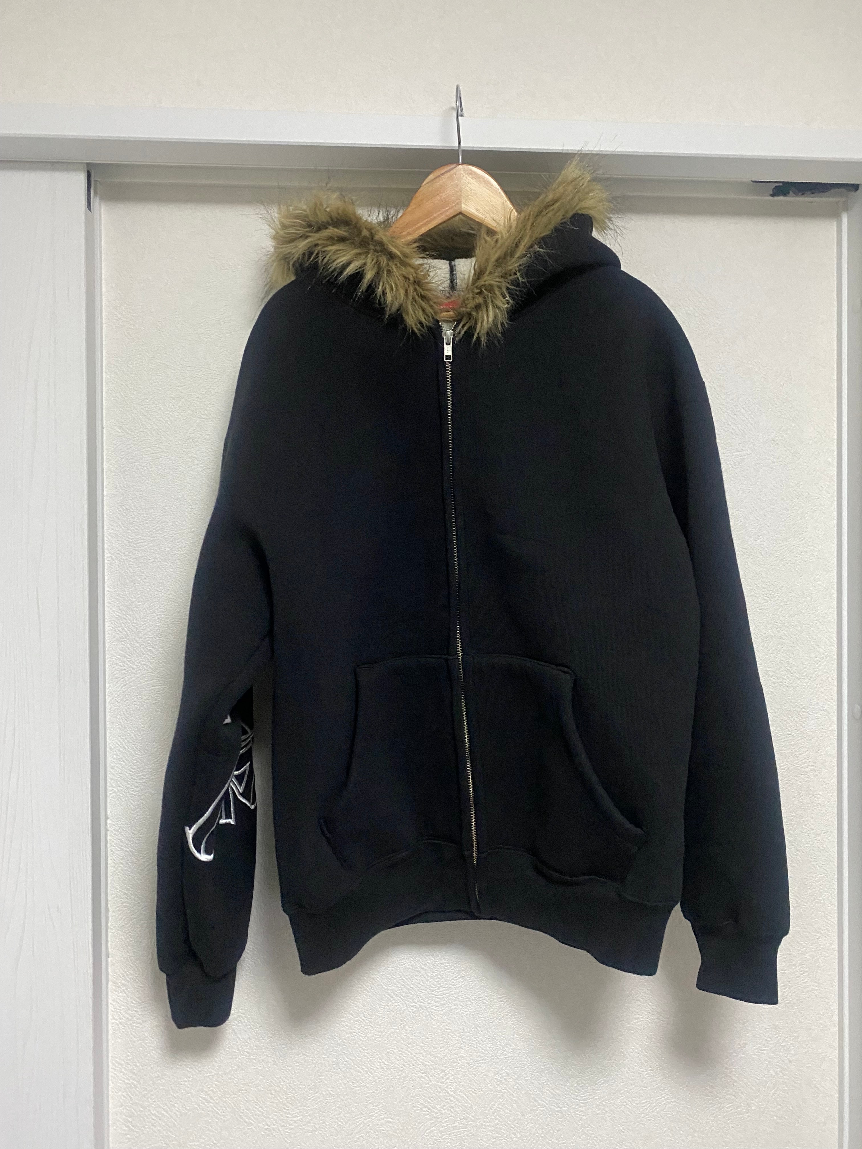 Supreme Faux Fur Zip Up Hooded Sweatshirt 