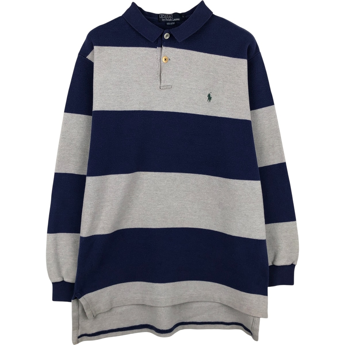 古着 90年代 ラルフローレン Ralph Lauren POLO by Ralph Lauren 長袖 ボーダー ポロシャツ USA製 メンズL相当 ヴィンテージ/eaa616708