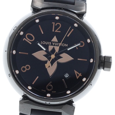 ☆良品 ルイ・ヴィトン タンブール オールブラック GM メンズ 【中古】