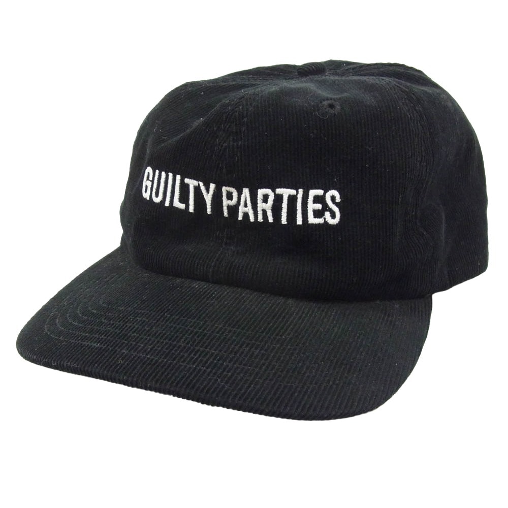 WACKO MARIA ワコマリア GULTY PARTIES  ロゴ コーデュロイ 帽子 キャップ ブラック系【中古】