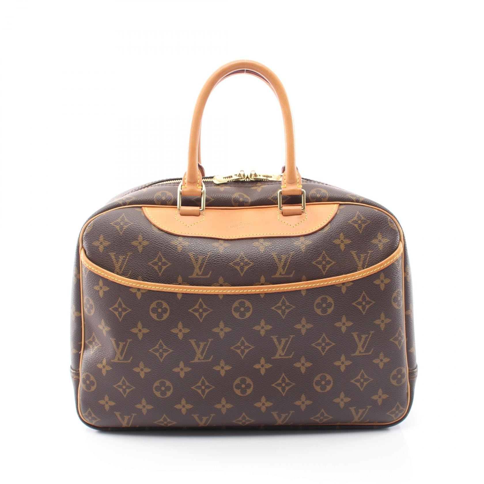 ルイ・ヴィトン LOUIS VUITTON ドーヴィル ボーリングヴァニティ ハンドバッグ バッグ PVCコーティングキャンバス レザー モノグラム レディース ブラウン系 M47270 【中古】