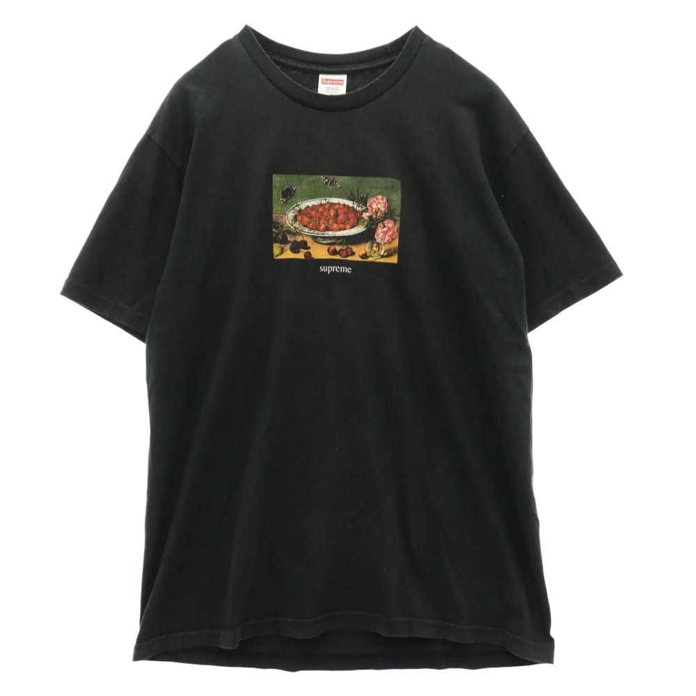 Supreme シュプリーム Strawberries Tee ストロベリー クルーネック 半袖 Tシャツ ブラック系 M【中古】