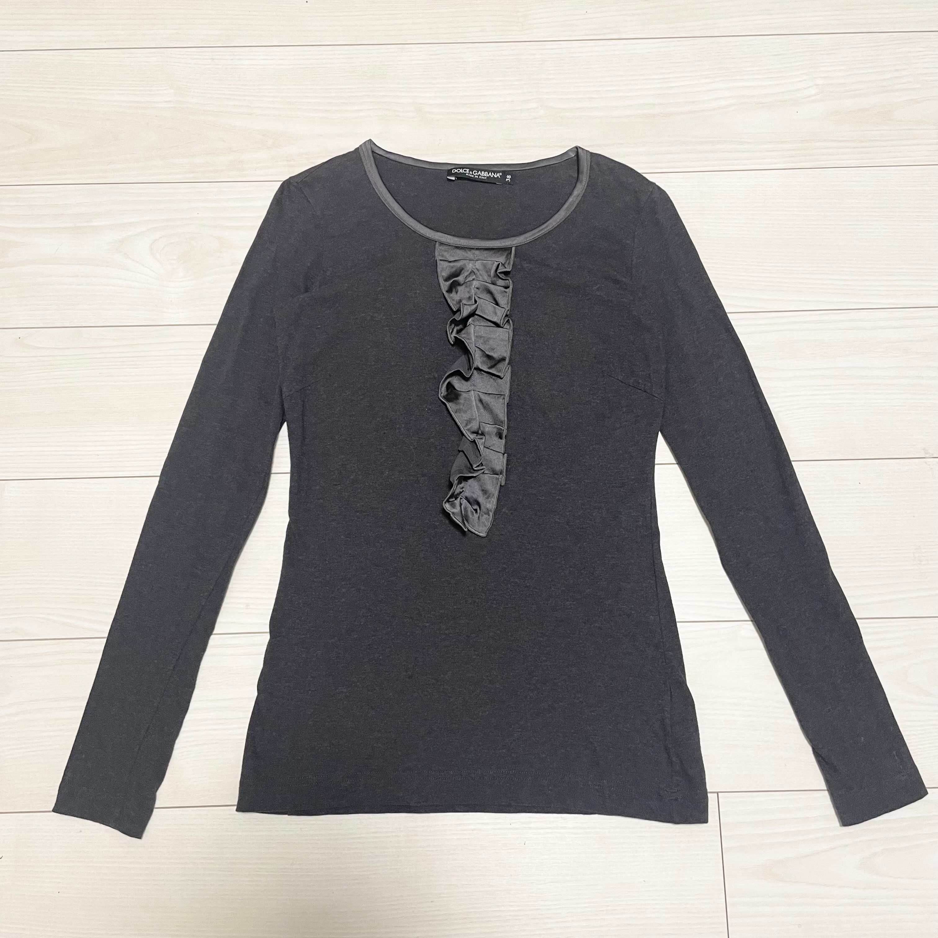 DOLCE&GABBANA ドルチェアンドガッバーナ ドルガバ フリル付き ロンT y2k 00s アーカイブ archive