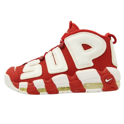Supreme シュプリーム NIKE ナイキ 902290-600 フェイクバスターズ鑑定済 NIKE Air More Uptempo White/Red スニーカー エンジ系 ホワイト系 28.5cm【新古品】【未使用】【中古】