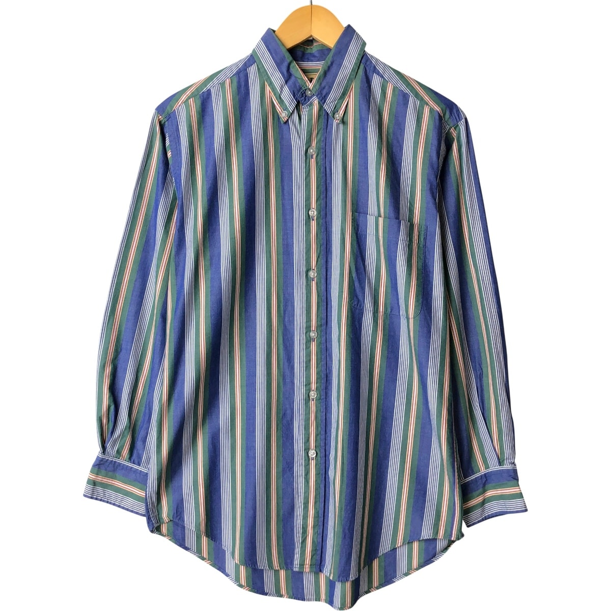 古着 90~00年代 エルエルビーン L.L.Bean 長袖 ボタンダウンストライプシャツ メンズS相当 ヴィンテージ/eaa592548