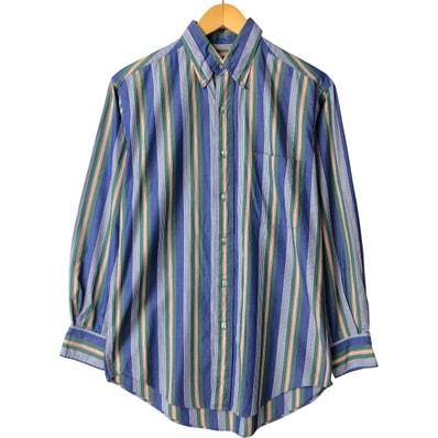 古着 90~00年代 エルエルビーン L.L.Bean 長袖 ボタンダウンストライプシャツ メンズS相当 ヴィンテージ/eaa592548