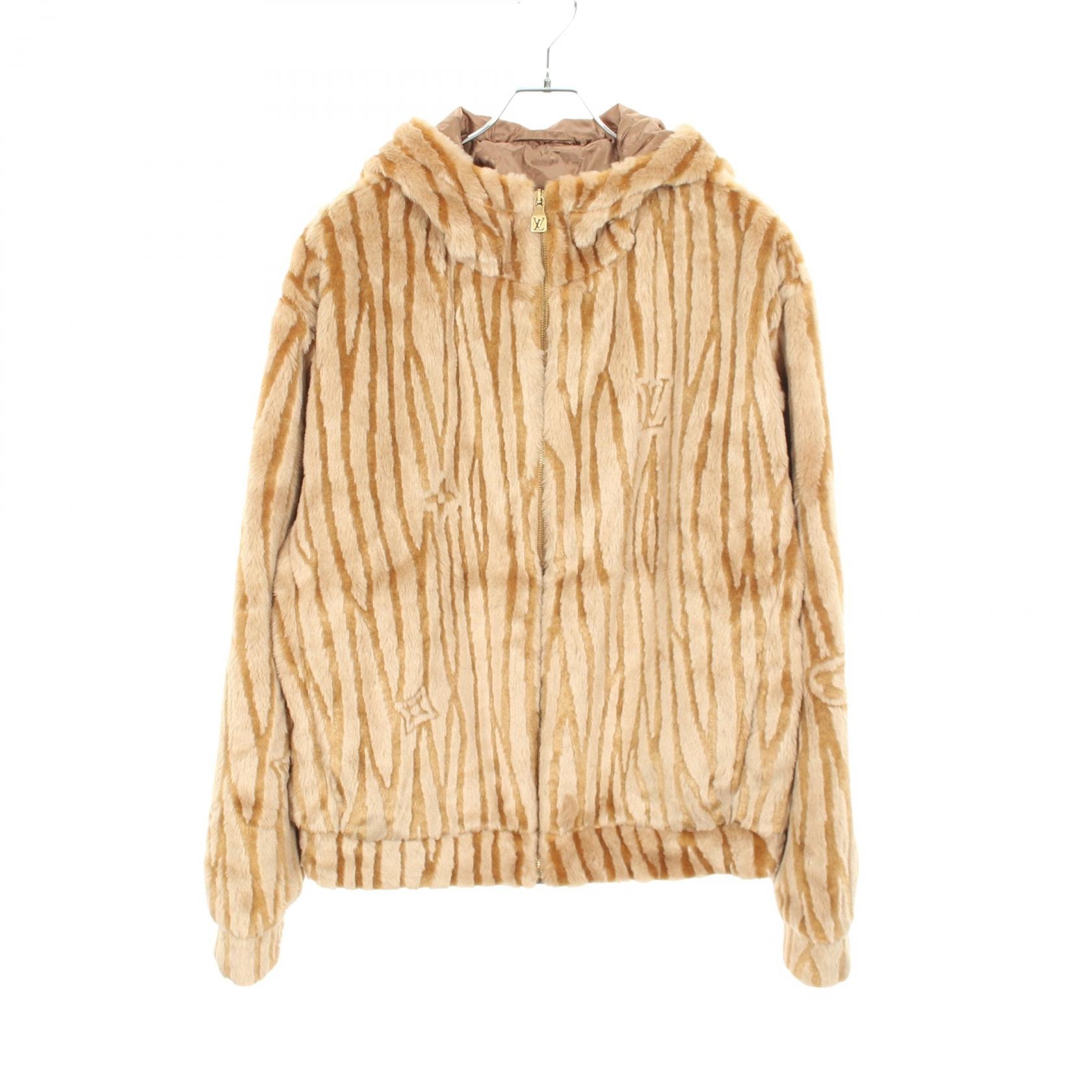 ルイ・ヴィトン LOUIS VUITTON エピ フリース フーデッドブルゾン フード付き ブルゾン 衣料品 アウター モダクリル / アクリル ベージュ メンズ ベージュ系 1AJCDV 【中古】