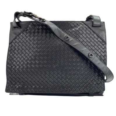 ボッテガヴェネタ BOTTEGAVENETA レザー イントレチャート ショルダーバッグ【中古】