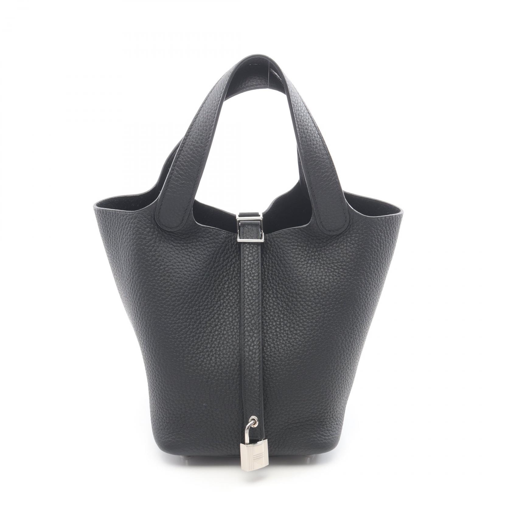 エルメス HERMES ピコタンロックPM ハンドバッグ バッグ レザー トリヨンクレマンス トリヨンクレマンス ブラック(エルメス) C刻印(2018年製造) レディース ブラック系 【中古】