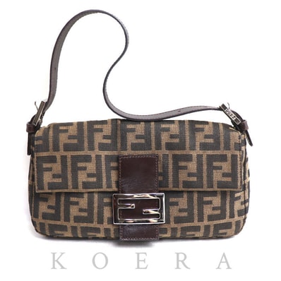 FENDI フェンディ ズッカ バゲット ショルダーバッグ ブラウン 26424 レディース【中古】