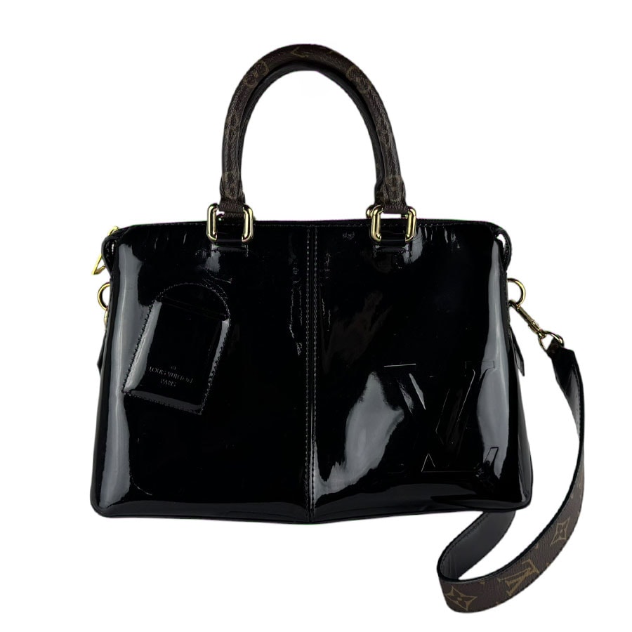 ルイ ヴィトン LOUIS VUITTON ハンドバッグ ショルダーバッグ トート ミロワール パテントレザー/モノグラムキャンバス ブラック/ブラウン ゴールド レディース M54626【中古】 z10371