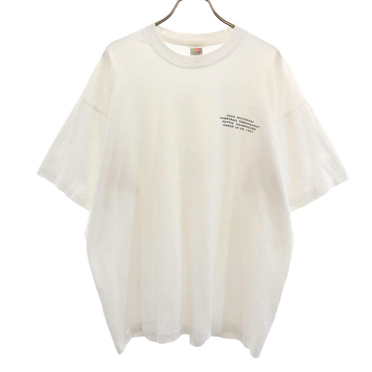 FRUIT OF THE LOOM フルーツオブザルーム 90s オールド 半袖 Tシャツ XL ホワイト シングルステッチ