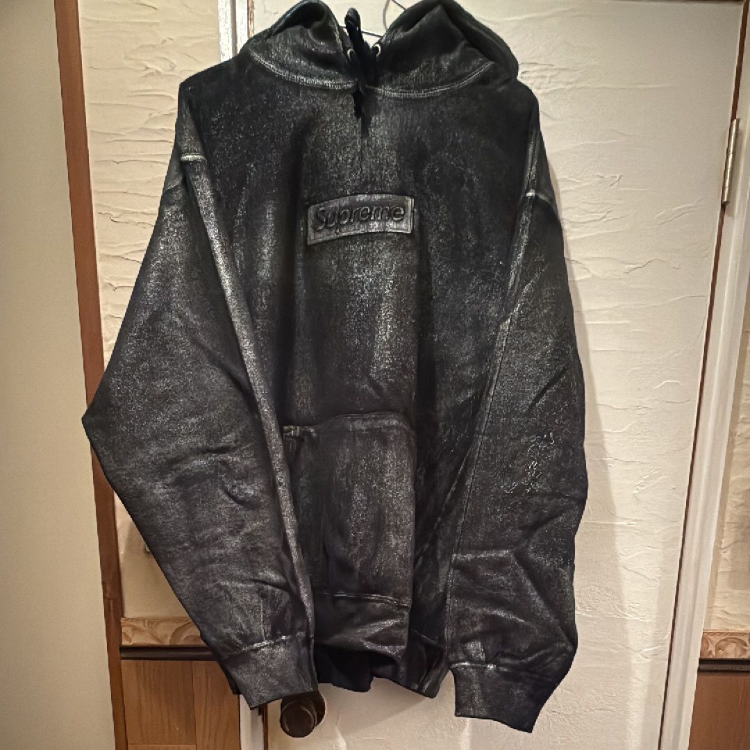 Supreme x MM6 Maison Margiela Foil Box Logo Hooded Sweatshirt "Black"