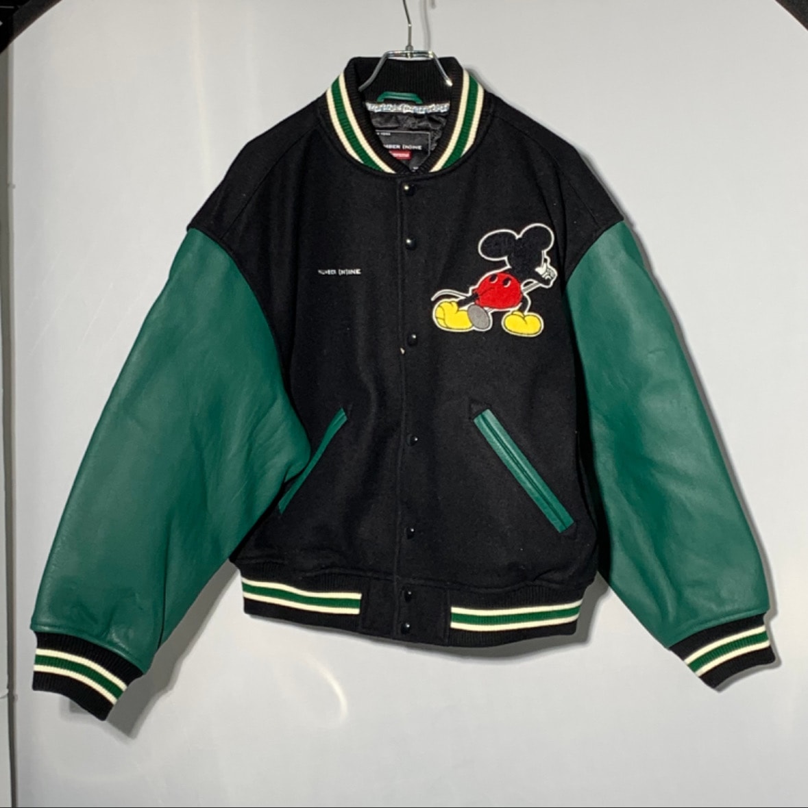 Supreme x Number (N)ine x Mickey Mouse Varsity Jacket "Black"