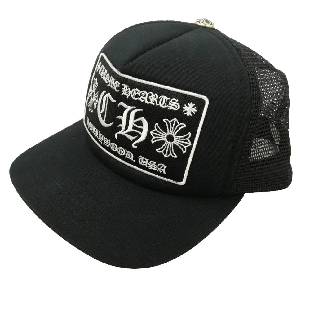 CHROME HEARTS クロムハーツ(原本無) CH Hollywood USA Limited TRUCKER CAP ハリウッド限定トラッカー メッシュ キャップ 帽子 ブラック系 51-61【中古】