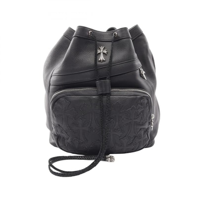 クロムハーツ CHROME HEARTS STRANGE LOVE BAG セメタリー クロス リュックサック バックパック バッグ レザー SV925 メンズ レディース ブラック系 【中古】