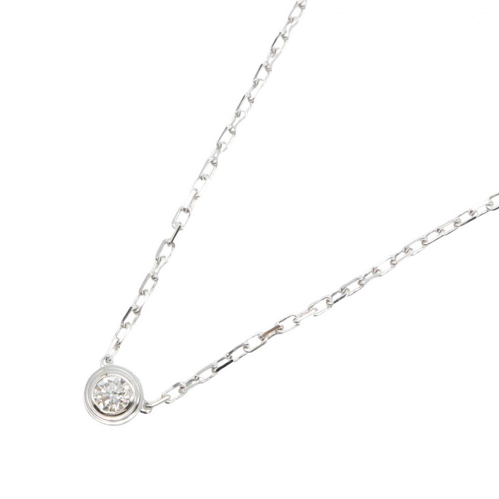 カルティエ CARTIER ダムール ネックレス SM ネックレス ジュエリー K18WG(ホワイトゴールド) ダイヤモンド レディース シルバー系 / クリア系 B7215900 【中古】