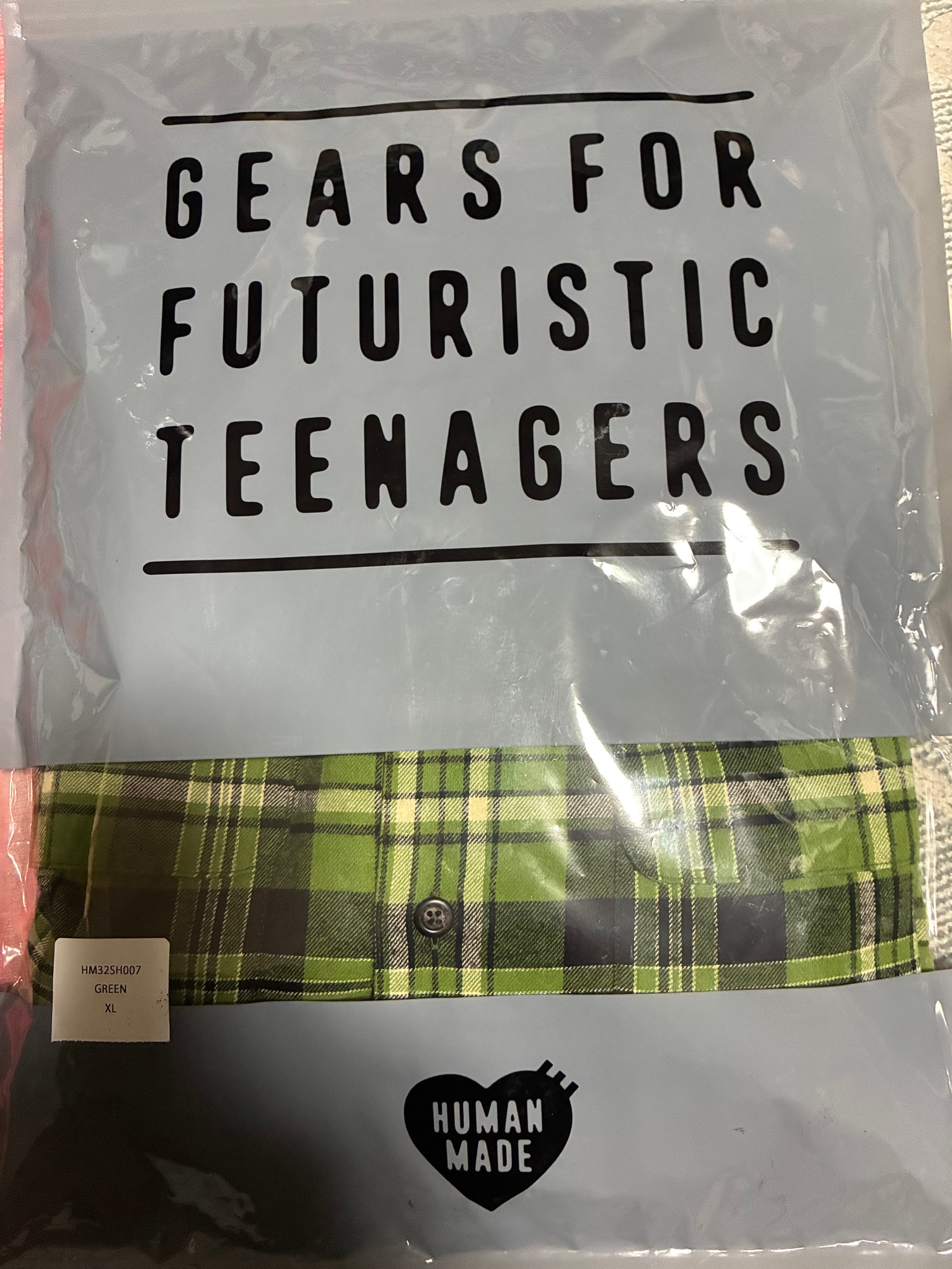 HUMAN MADE Flannel Check Shirt "Green"
