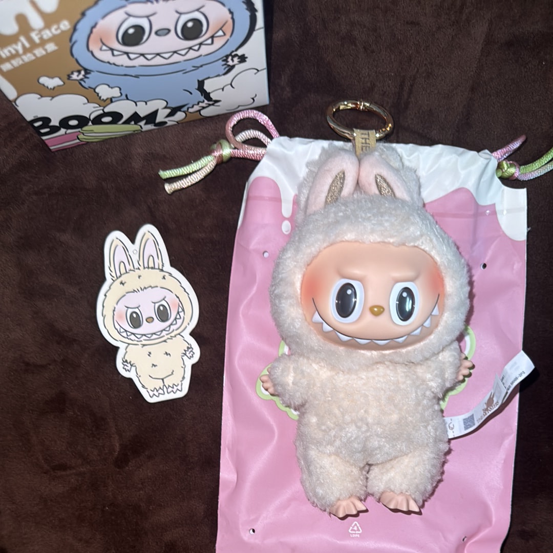 POP MART THE MONSTERS (LABUBU) Exciting Macaron Plush Series SOYMILK