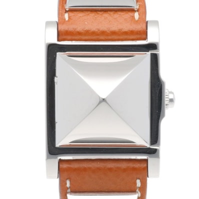 エルメス メドール 腕時計 時計 ステンレススチール ME3.210 クオーツ 磨き直し済 レディース 1年保証 HERMES 中古
