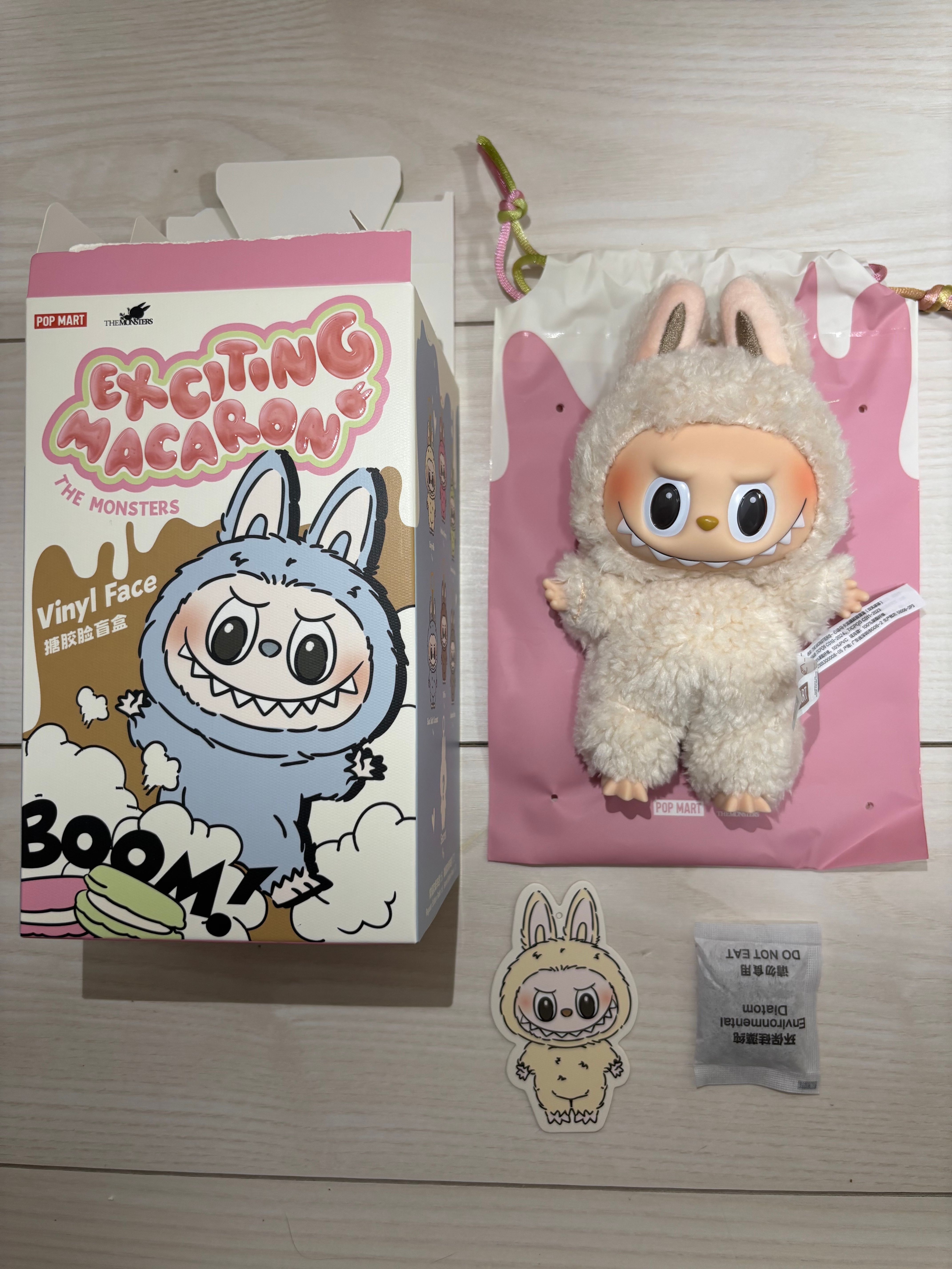 POP MART THE MONSTERS (LABUBU) Exciting Macaron Plush Series SOYMILK
