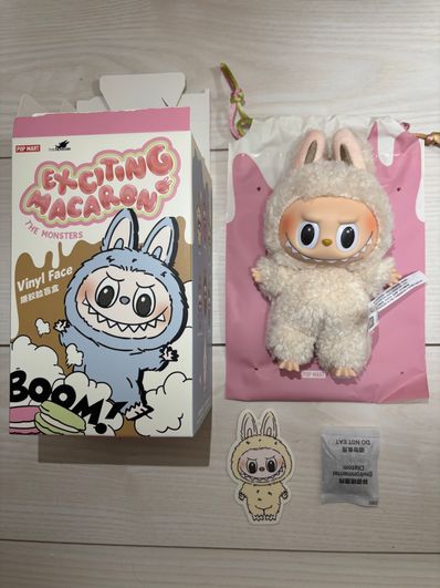 POP MART THE MONSTERS (LABUBU) Exciting Macaron Plush Series SOYMILK