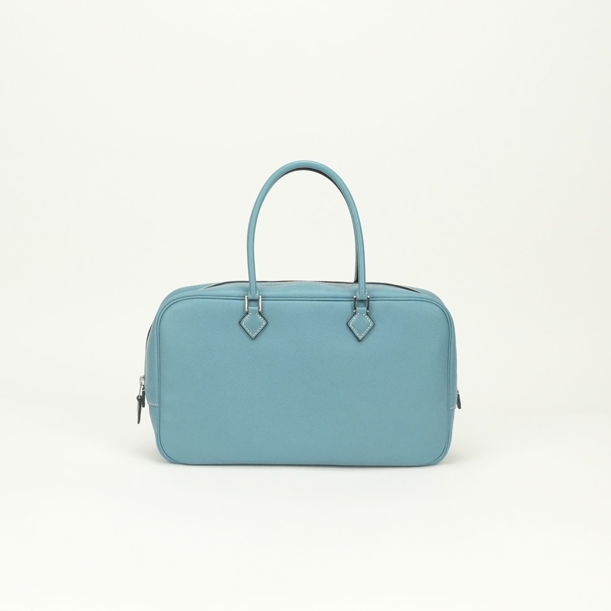 エルメス HERMES プリュムエラン28 バッグ トートバッグ エプソン ブルージーン Bleu Jean ブルー Blue 青 シルバー金具 ハンドバッグ ヴォーエプソン