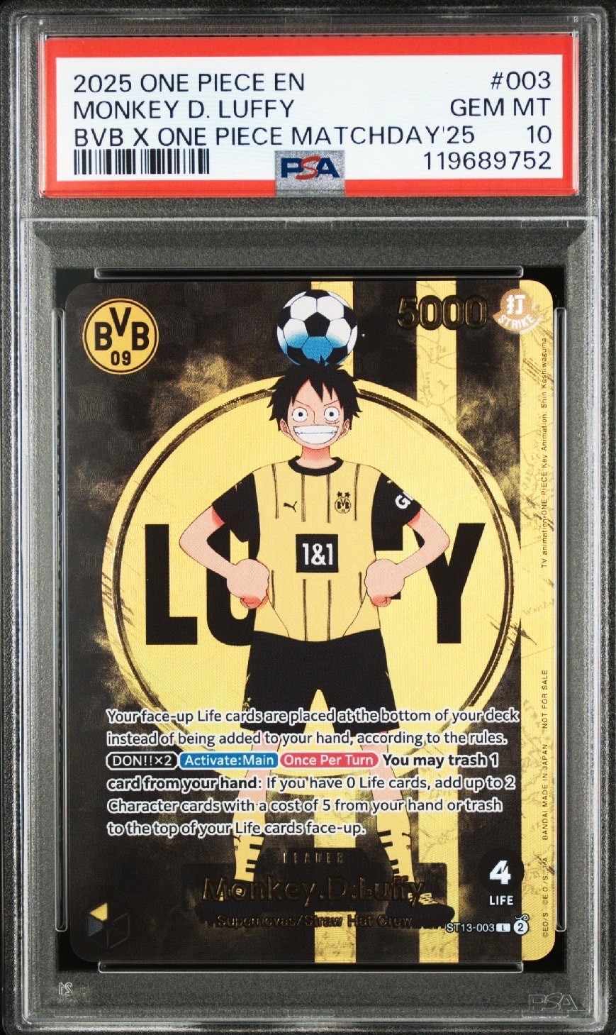モンキー・D・ルフィ L [ST13-003]【英語版】(プロモーションカード「ボルシアドルトムント × ONE PIECE マッチデー 2025」)