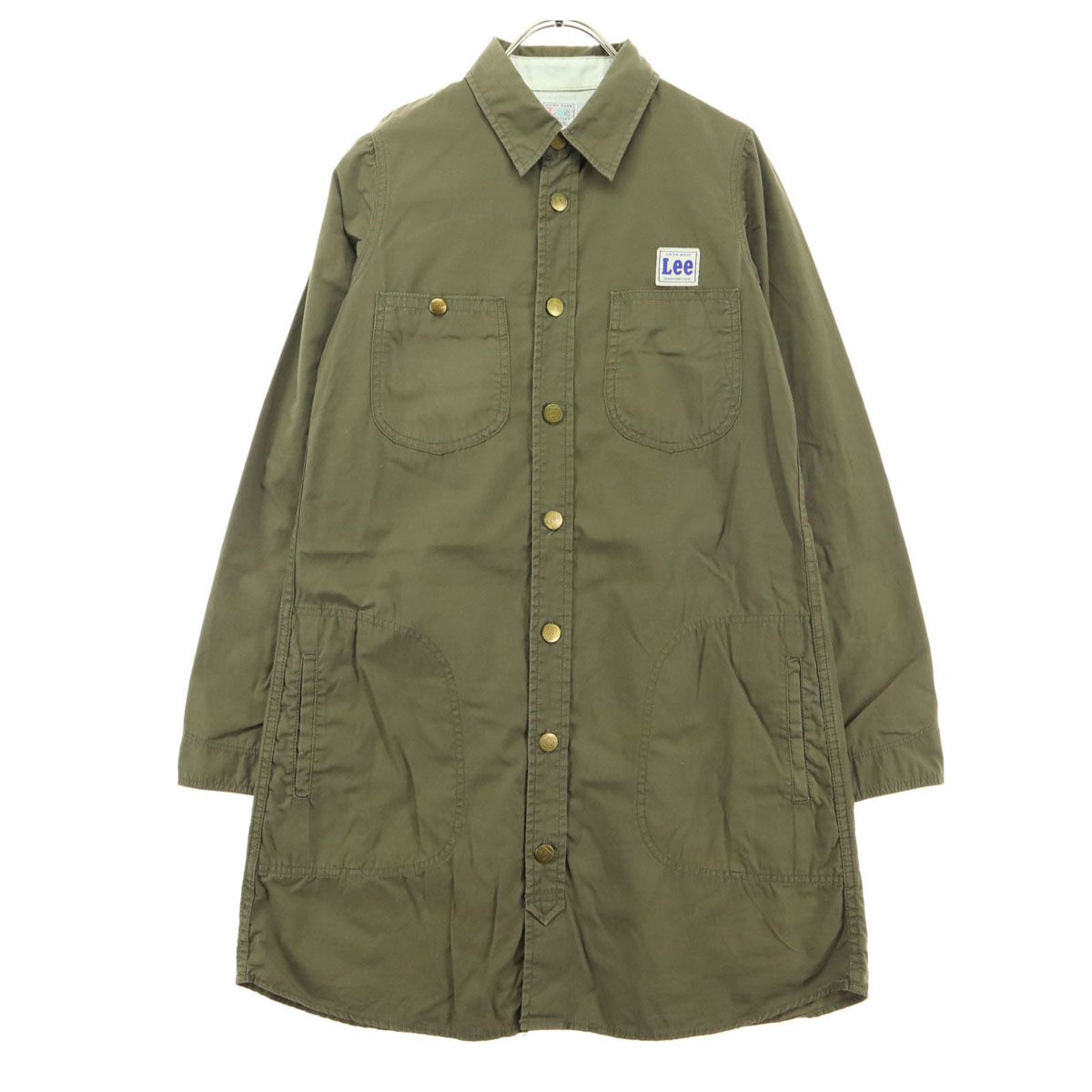 Lee リー 長袖 ロングシャツ M カーキ