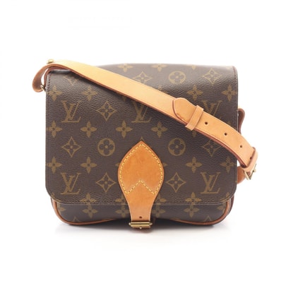 ルイ・ヴィトン LOUIS VUITTON カルトシエールMM モノグラム ショルダーバッグ バッグ PVCコーティングキャンバス レザー レディース ブラウン系 M51253 【中古】