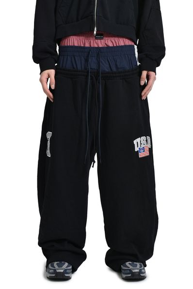 PROJECT G/R 3 LAYERED SWEAT PANTS BLACK