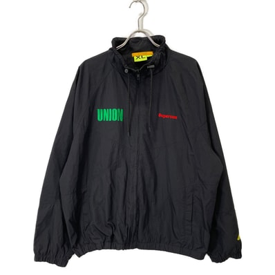 ユニオン ×SUPERVSN ブラック ナイロンジャケット XL