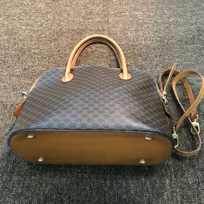 CELINE Preowned Macadam 2Way Handle Bag "Brown"