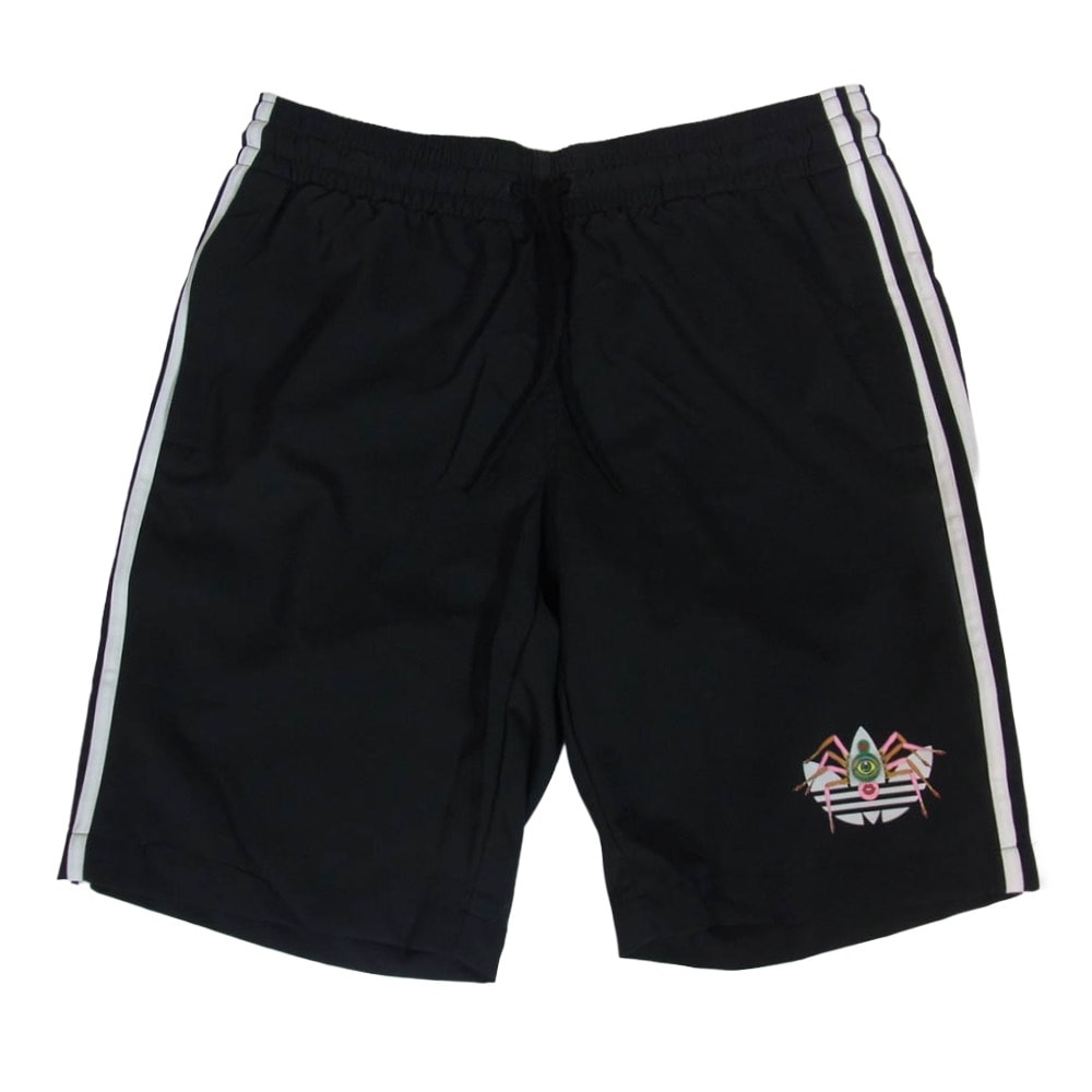 adidas アディダス × 田名網敬一 3ストライプ サイドライン ショーツ ハーフパンツ ブラック系 L【中古】
