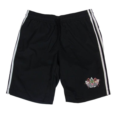 adidas アディダス × 田名網敬一 3ストライプ サイドライン ショーツ ハーフパンツ ブラック系 L【中古】