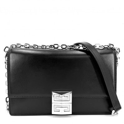 GIVENCHY ジバンシィ ショルダーバッグ 4G スモールチェーンバッグ 肩掛け 斜め掛け ジバンシー BB50HEB15S レザー ブラック 黒 シルバー金具 レディース【中古品】